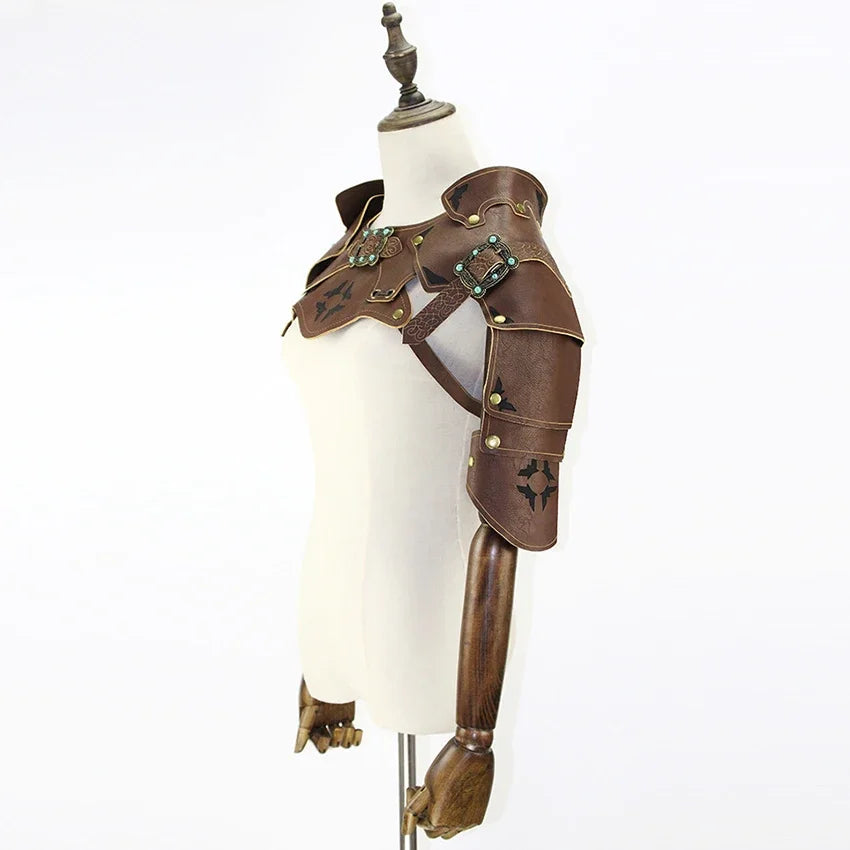 Retro Steampunk Shoulder Armor leather