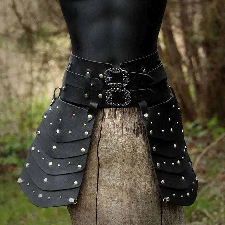 Retro Steampunk Skirt Belt Black