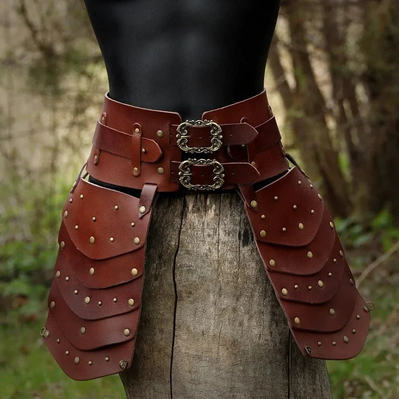 Retro Steampunk Skirt Belt Brown