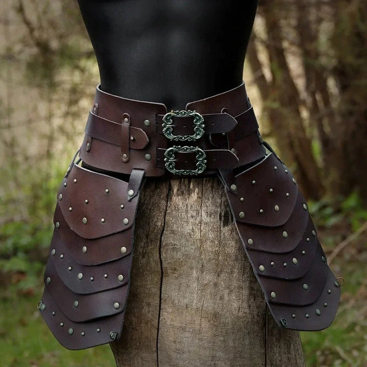Retro Steampunk Skirt Belt Dark Brown