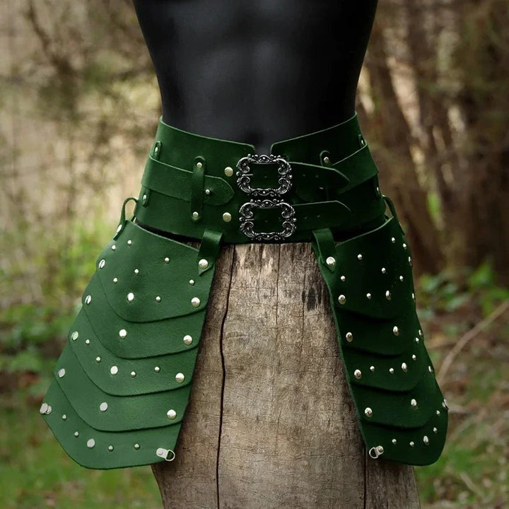 Retro Steampunk Skirt Belt Green