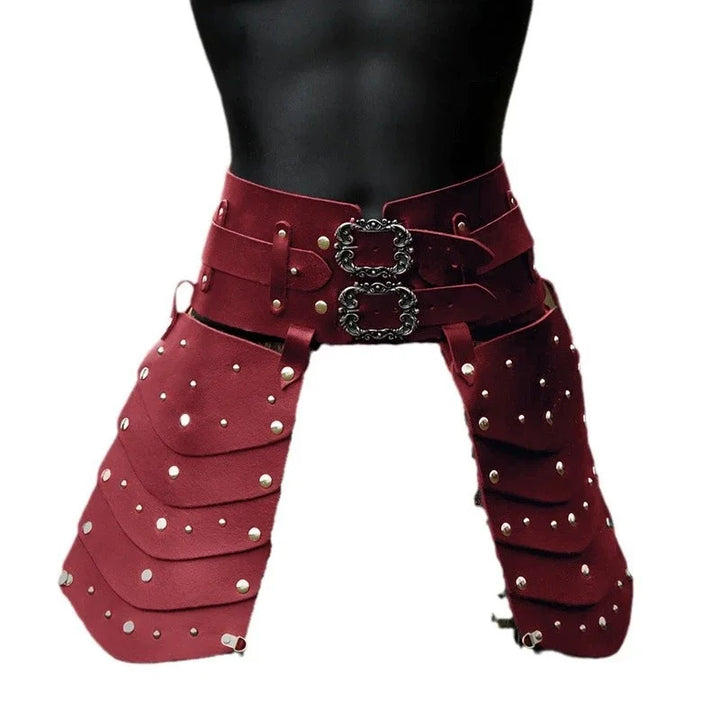Retro Steampunk Skirt Belt Red