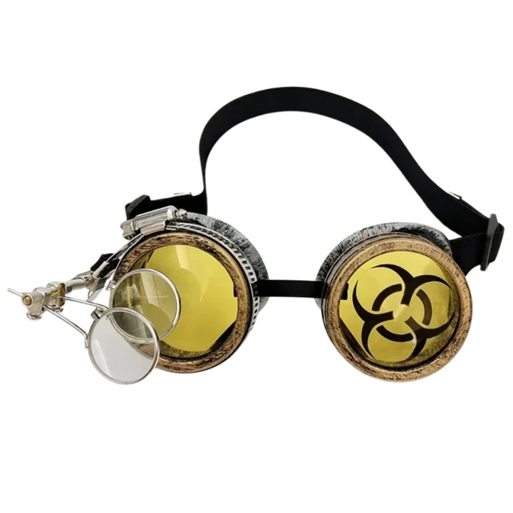 Retro Victorian Steampunk Goggles Yellow