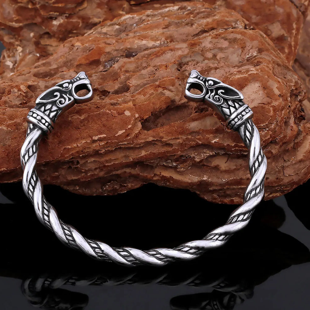 Retro Viking Steampunk Bracelet silver