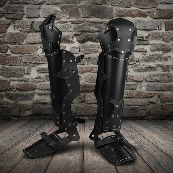 Roman-Style Steampunk Armor Leg Warmers