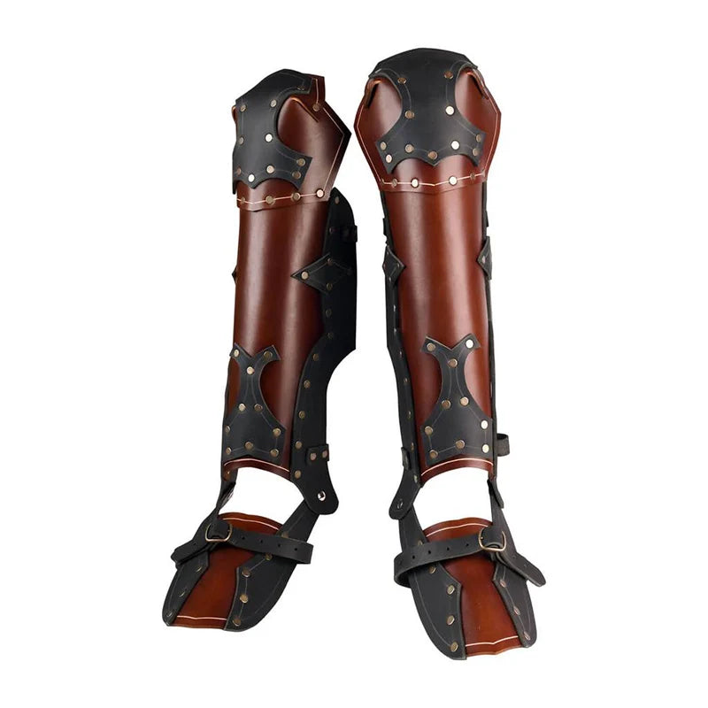 Roman-Style Steampunk Armor Leg Warmers chic