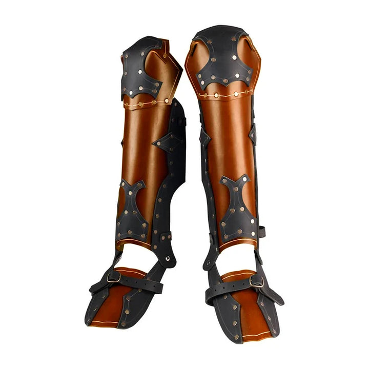 Roman-Style Steampunk Armor Leg Warmers tendance