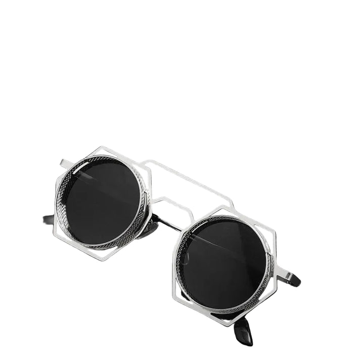 Round Hexagonal Steampunk Sunglasses