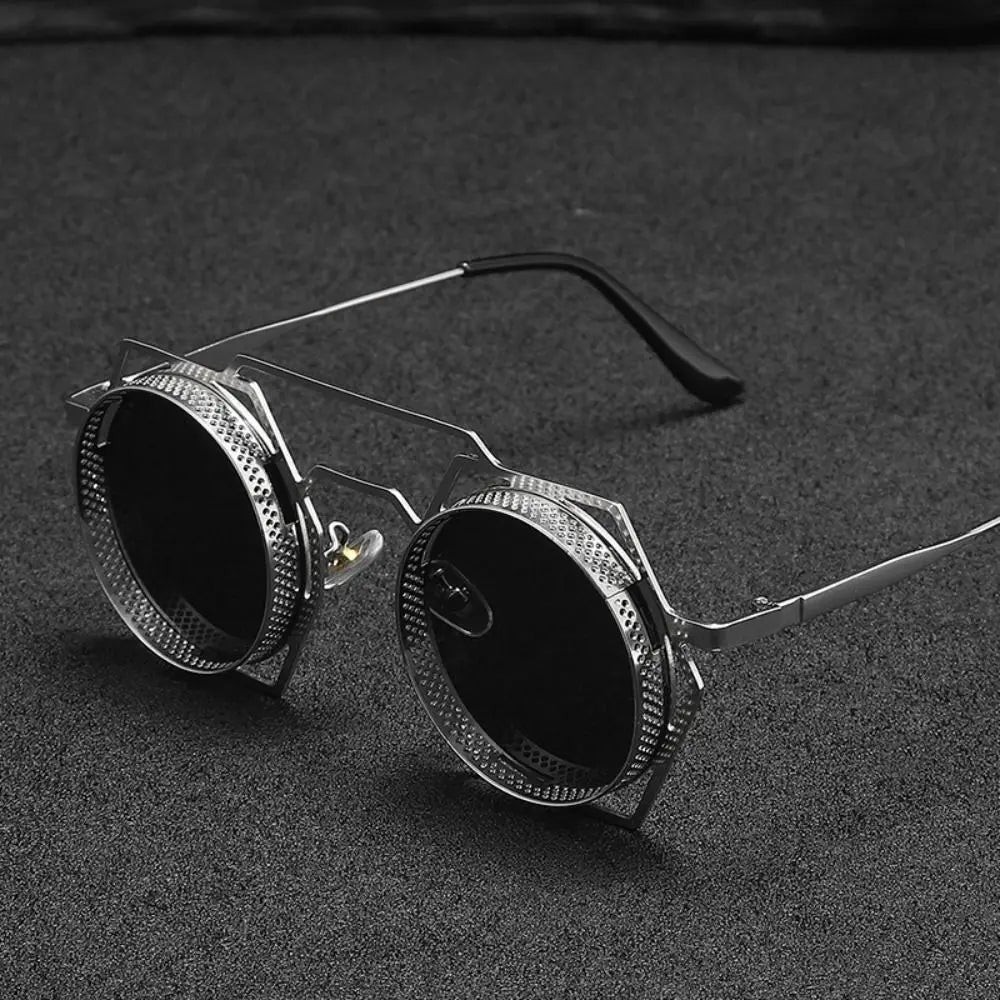 Round Hexagonal Steampunk Sunglasses