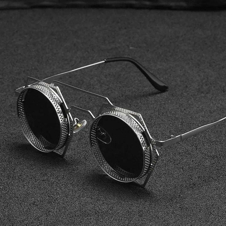 Round Hexagonal Steampunk Sunglasses