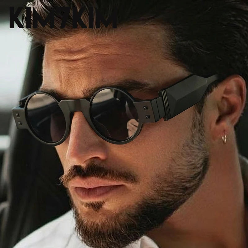 Round Retro Steampunk Driving Sunglasses classic