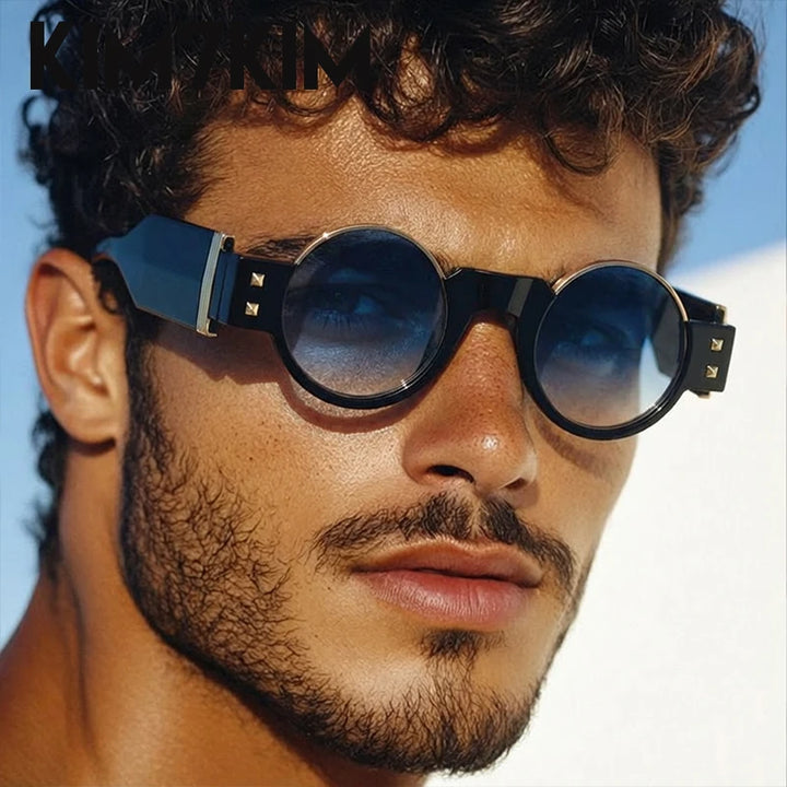 Round Retro Steampunk Driving Sunglasses fashionable
