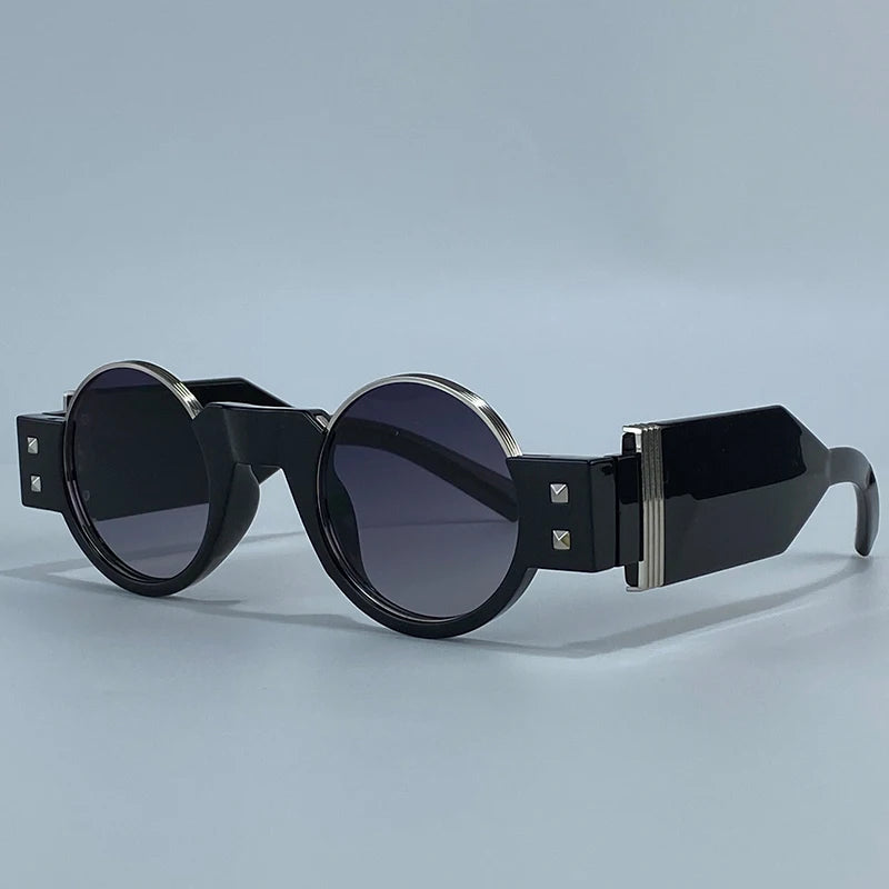 Round Retro Steampunk Driving Sunglasses stylish