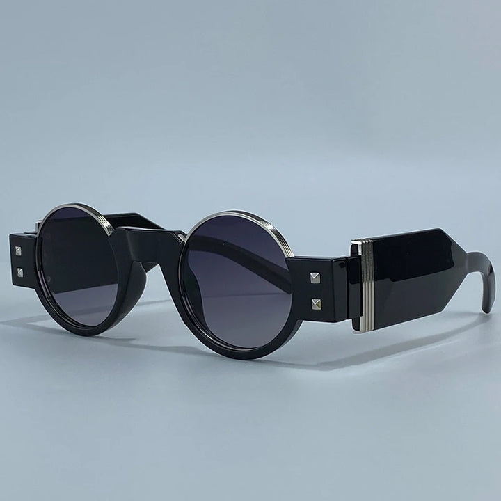 Round Retro Steampunk Driving Sunglasses stylish
