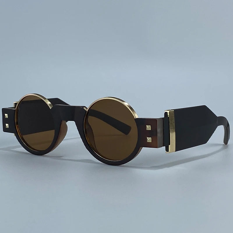 Round Retro Steampunk Driving Sunglasses unique