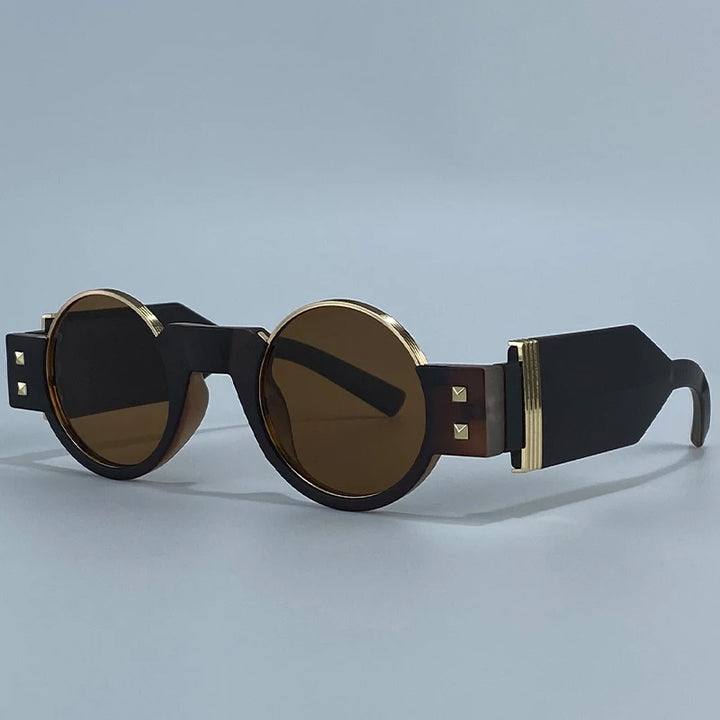 Round Retro Steampunk Driving Sunglasses unique