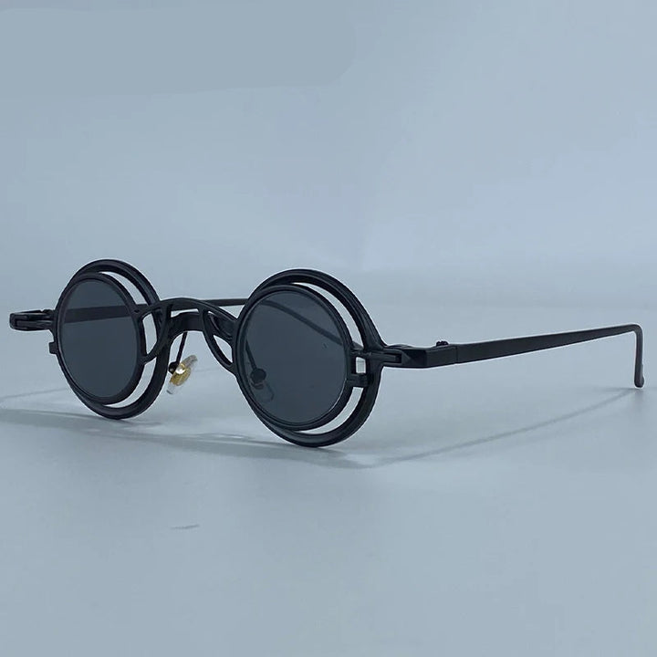 Round Steampunk Glasses with Removable Clip-on Lenses – industrial retro