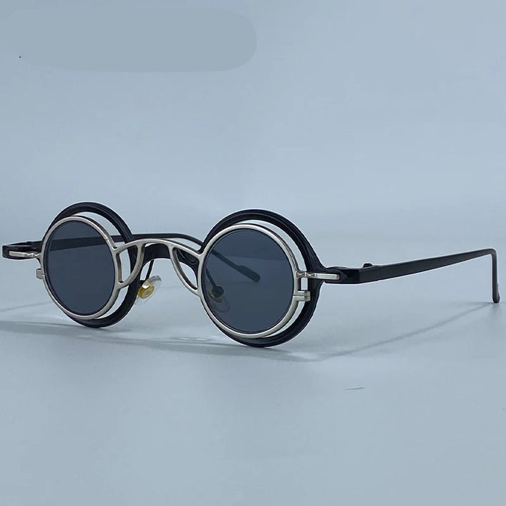 Round Steampunk Glasses with Removable Clip-on Lenses – unique style