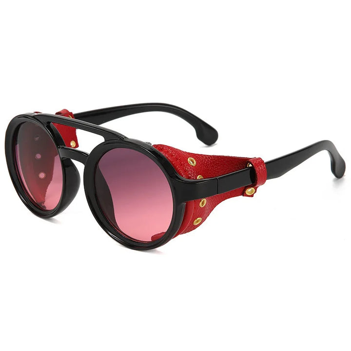 Round Steampunk Sunglasses Side Shields – bold aesthetic