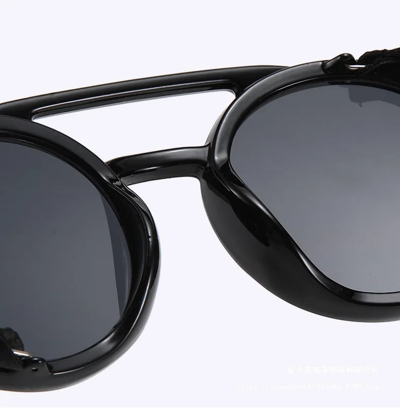 Round Steampunk Sunglasses Side Shields – classic steampunk