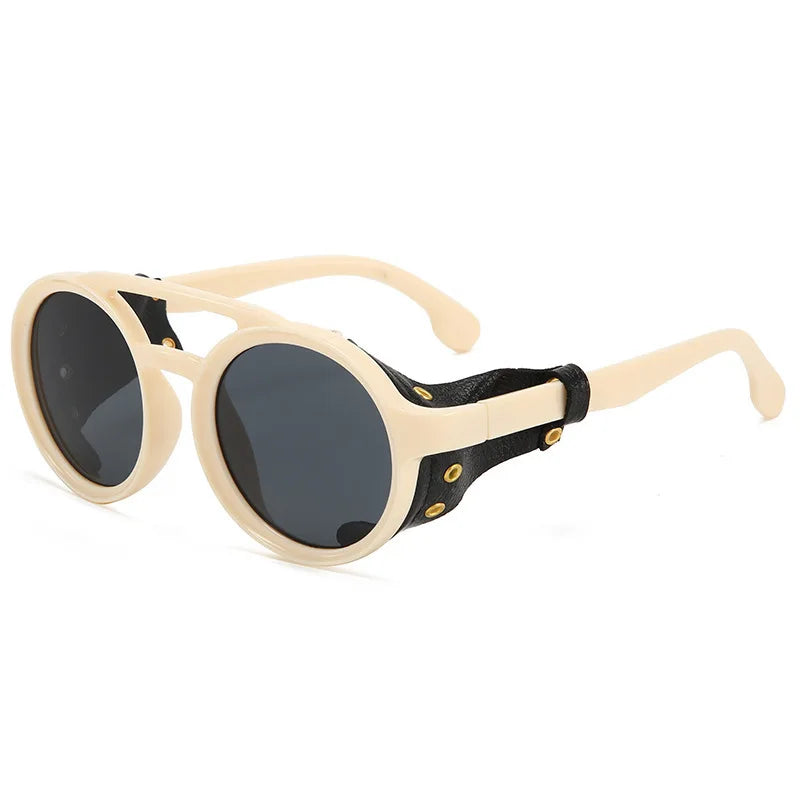 Round Steampunk Sunglasses Side Shields – fashion accessory