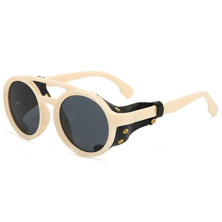 Round Steampunk Sunglasses Side Shields – fashion accessory