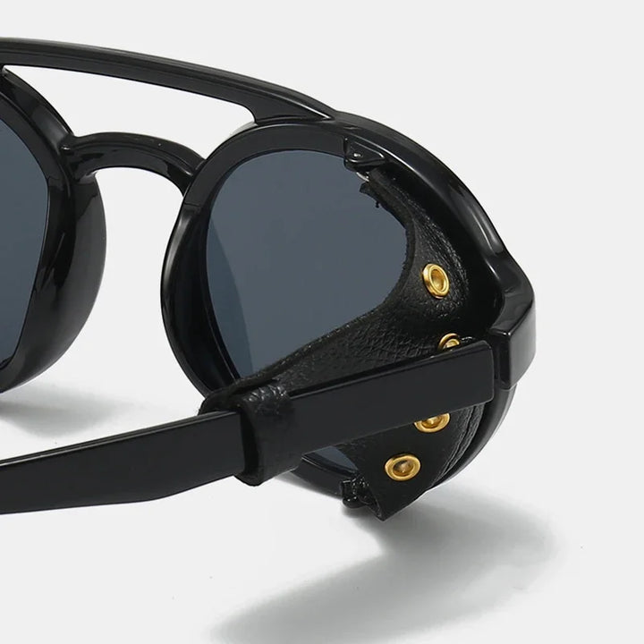 Round Steampunk Sunglasses Side Shields – industrial look
