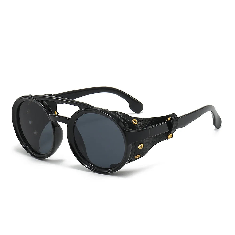 Round Steampunk Sunglasses Side Shields – premium finish