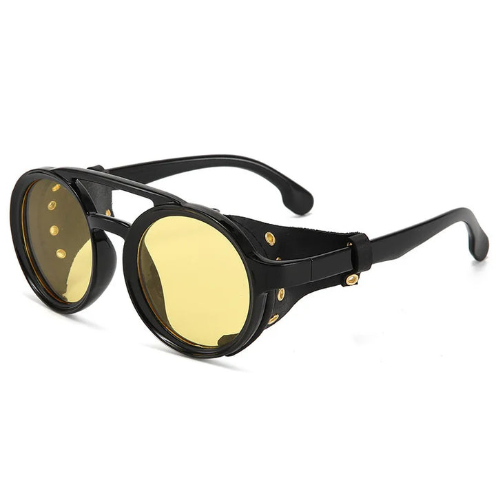 Round Steampunk Sunglasses Side Shields – rugged style