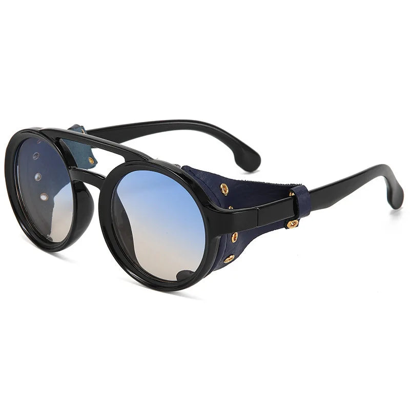 Round Steampunk Sunglasses Side Shields – timeless look