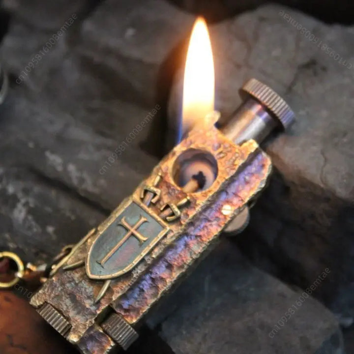 Rusted Steampunk Cross Lighter