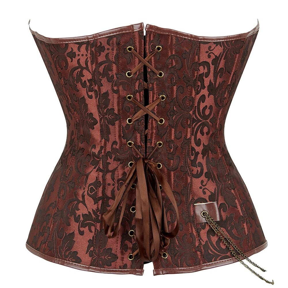 Brown Leather Steampunk Corset