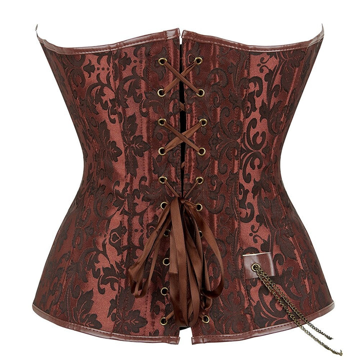 Brown Leather Steampunk Corset