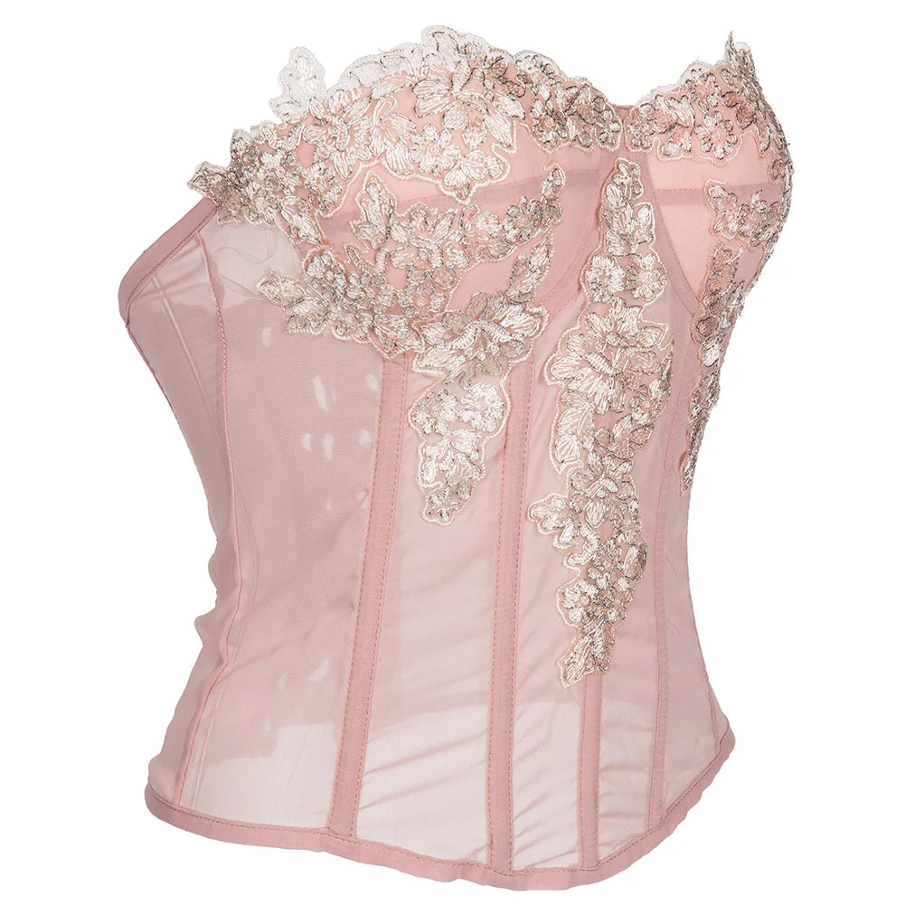 Pink victorian corset