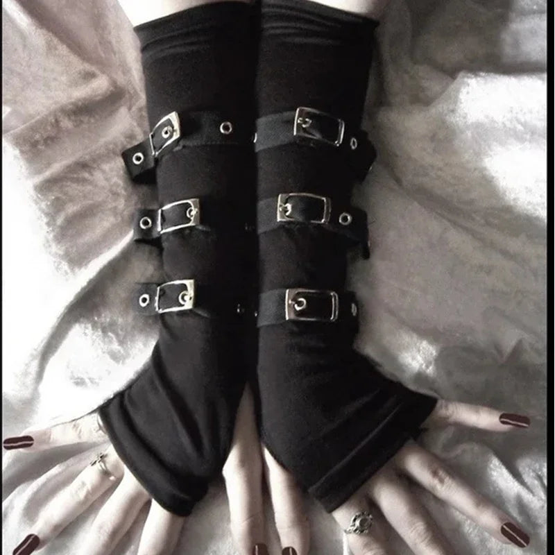 Steampunk Gloves With Adjustable Buckles