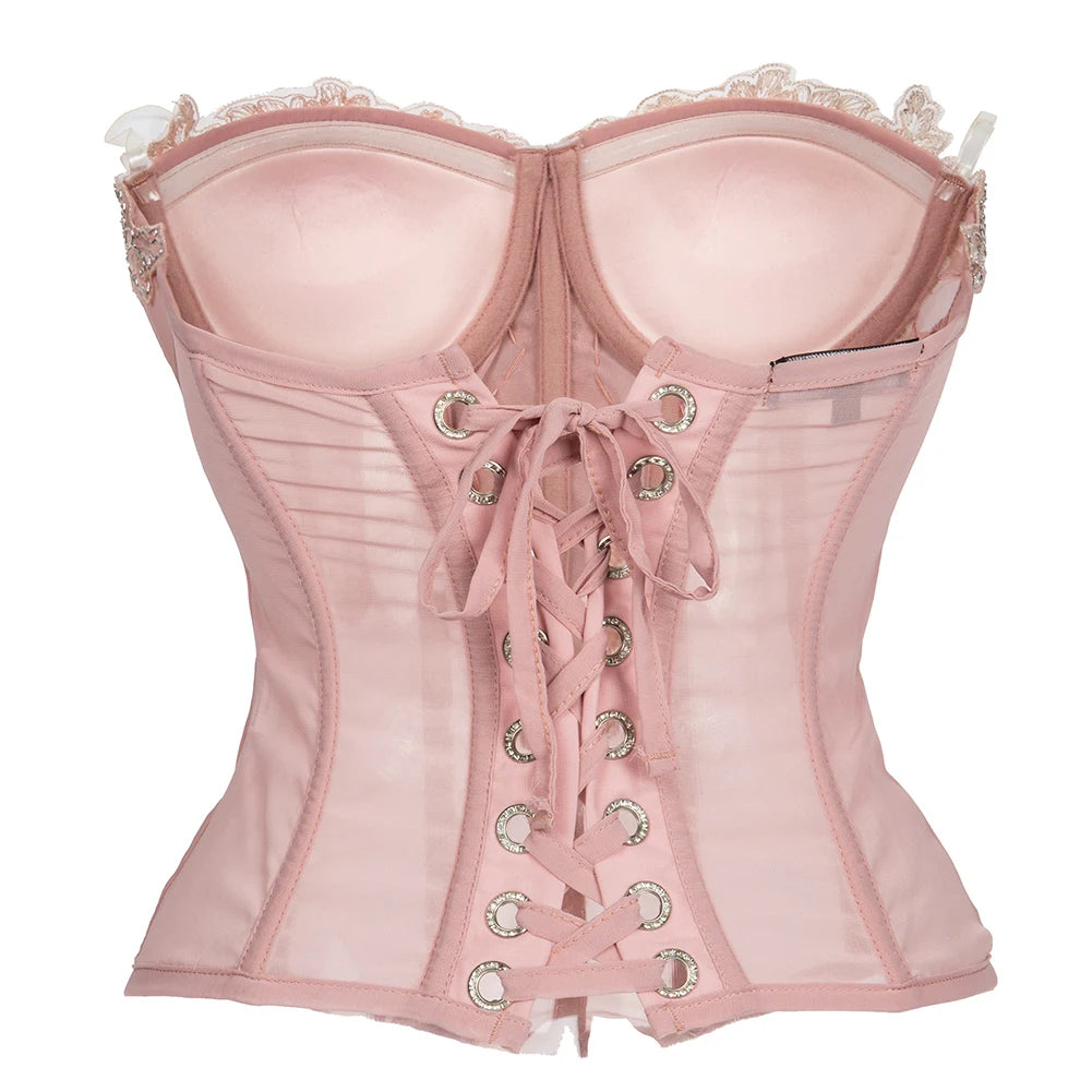 Pink victorian corset