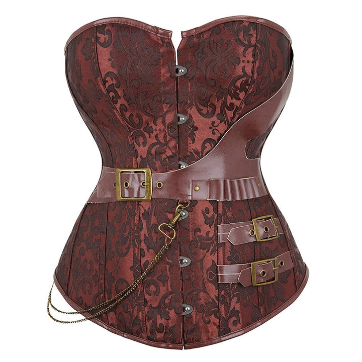 Brown Leather Steampunk Corset
