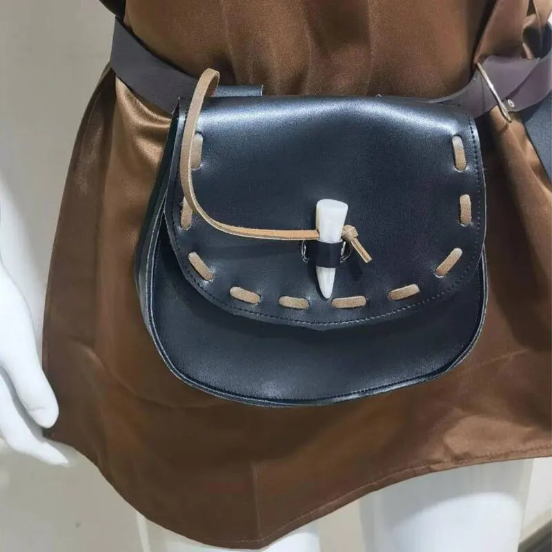 Medieval Steampunk Leather Shoulder Bag