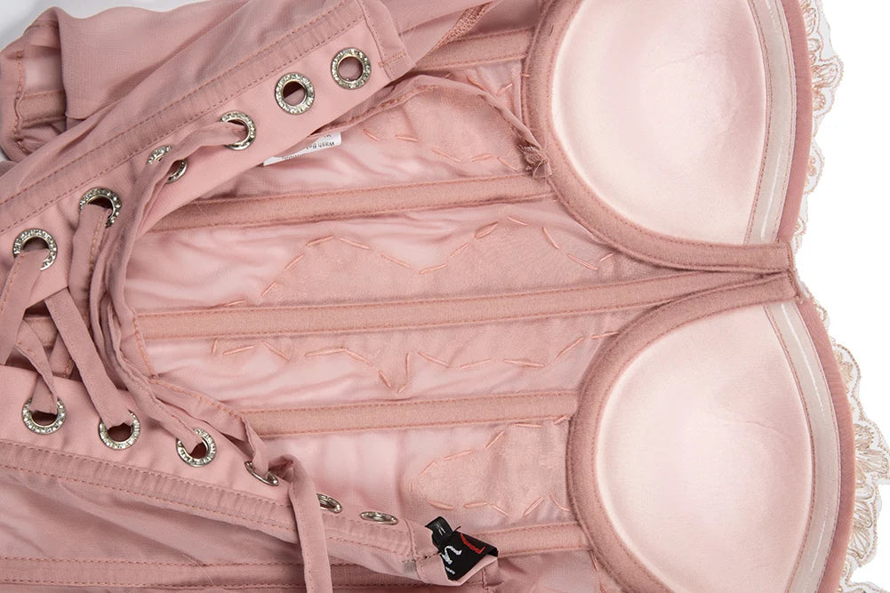 Pink victorian corset