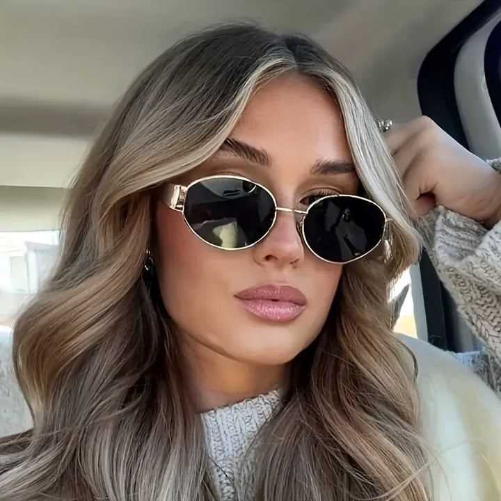 Vintage Oval Steampunk Sunglasses