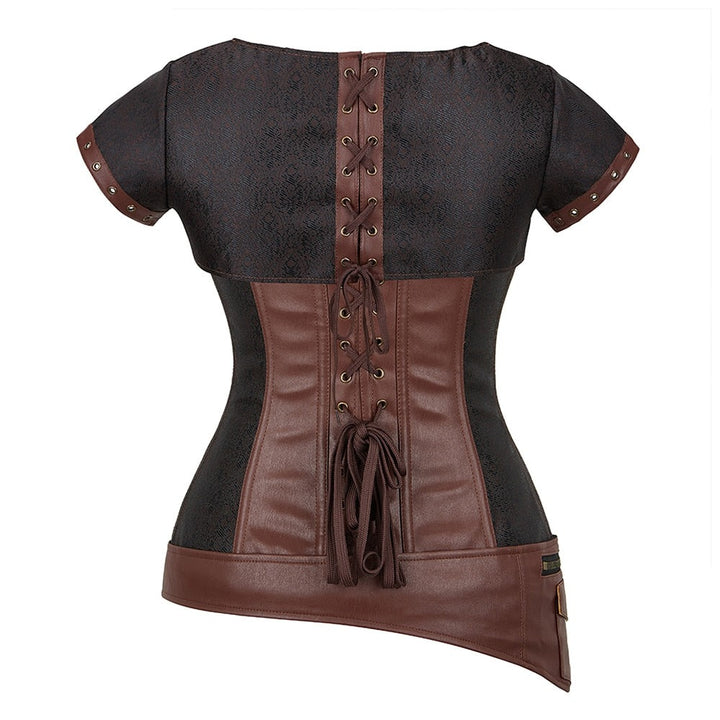 Steampunk Leather Corset with Belt