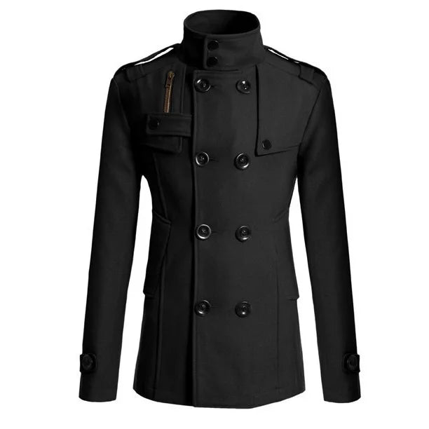 Steampunk Coat High Collar Double-Breasted Vintage