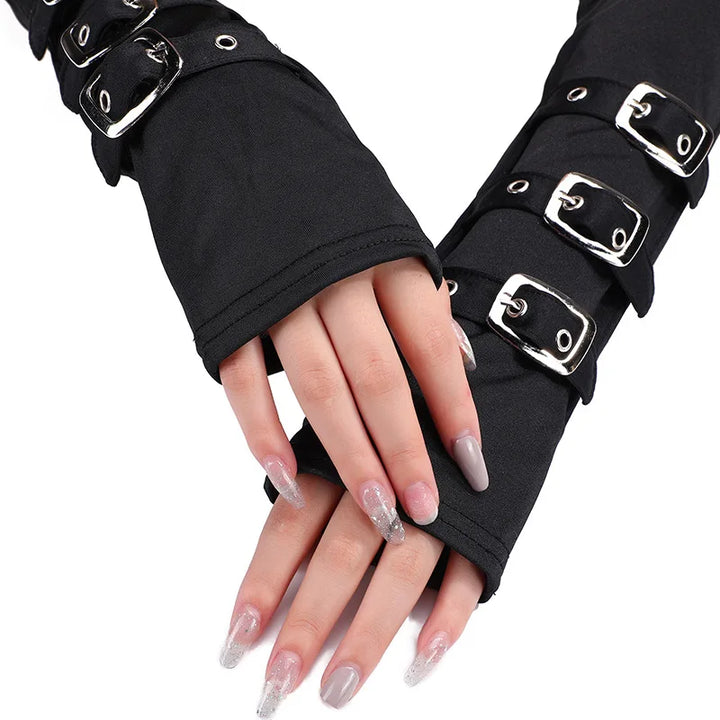 Steampunk Gloves With Adjustable Buckles