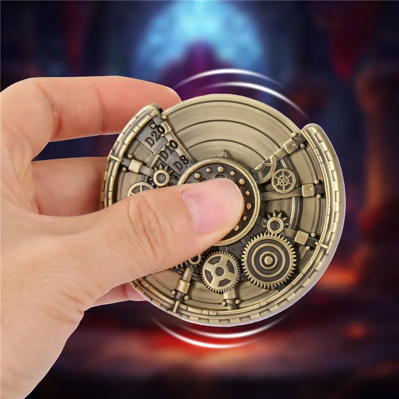 SRetro Steampunk Gear Dice Spinner durable