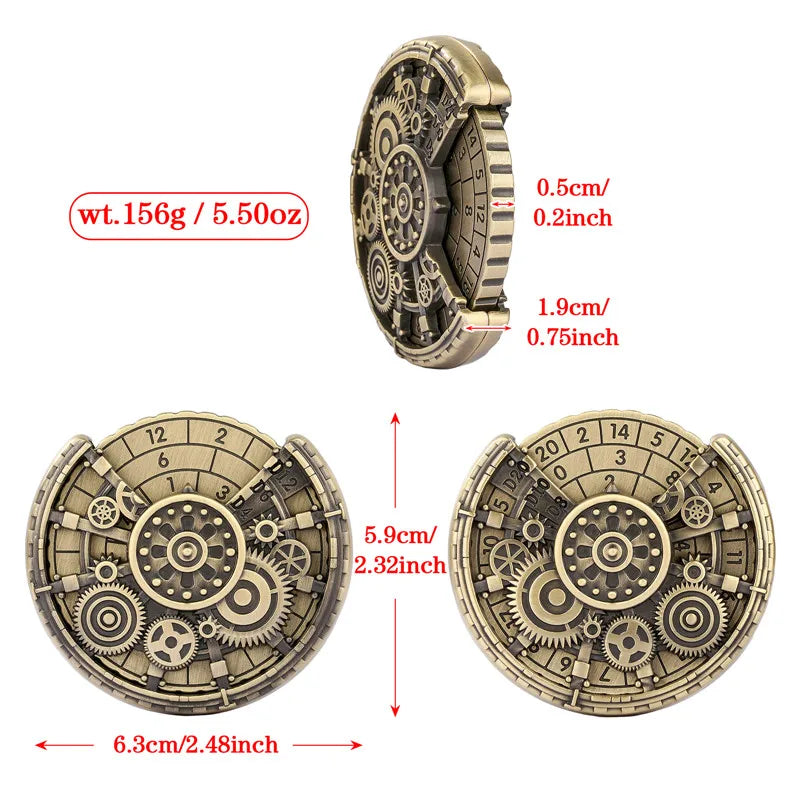 SRetro Steampunk Gear Dice Spinner fashionable