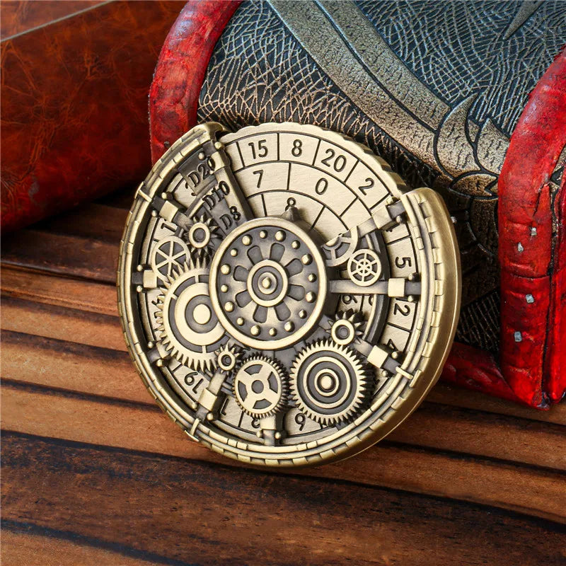 SRetro Steampunk Gear Dice Spinner vintage