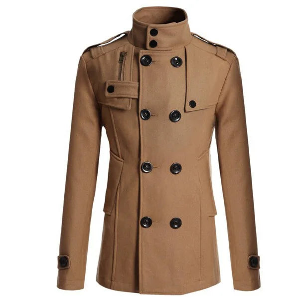 Steampunk Coat High Collar Double-Breasted Vintage