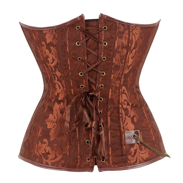 Brown Leather Steampunk Corset