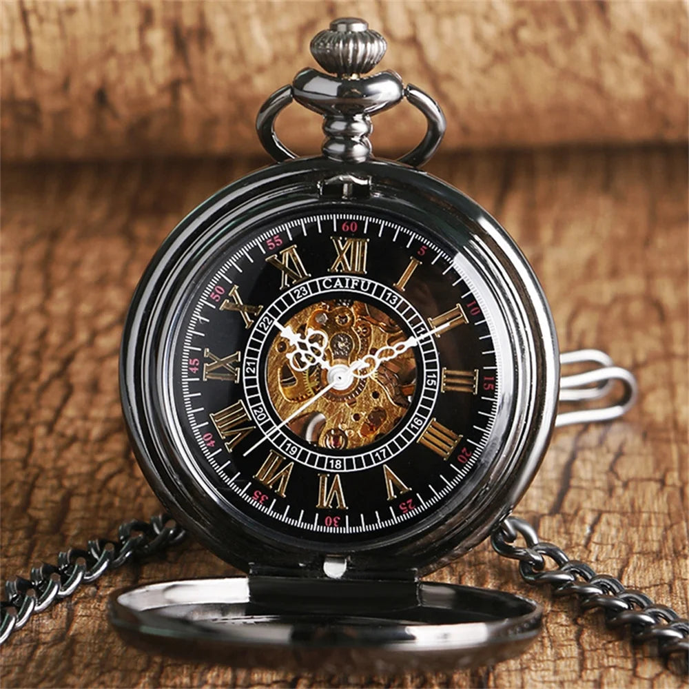 Vintage Steampunk Pocket Watch with Gears – industrial look