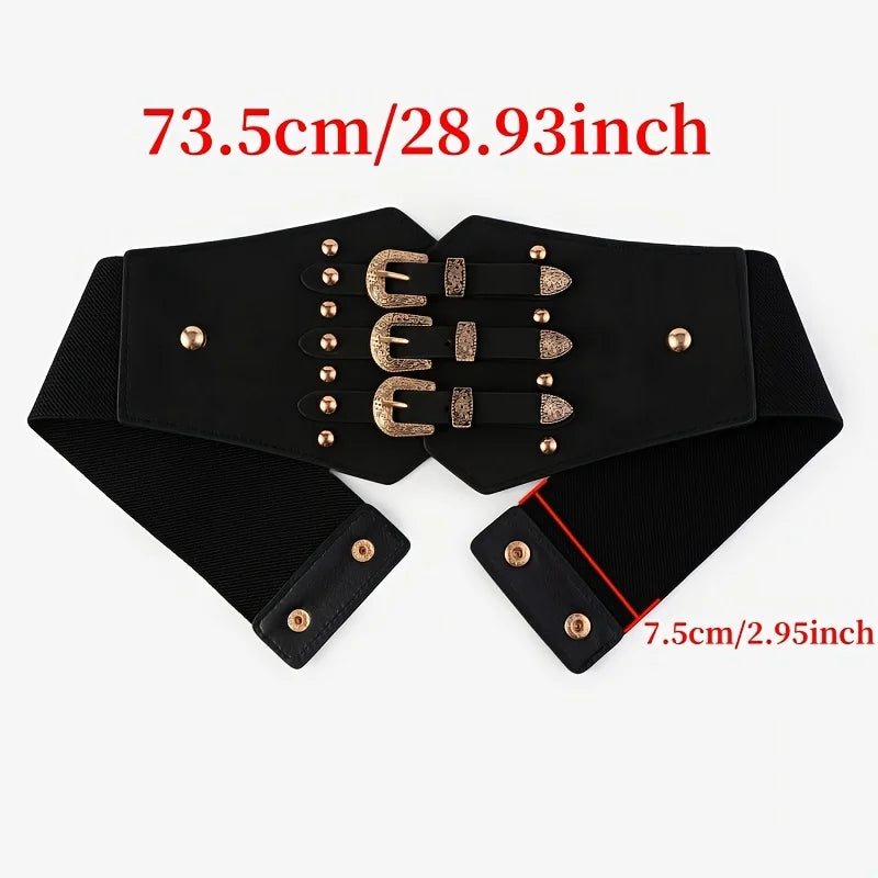 Steampunk Belt With Three Buckles